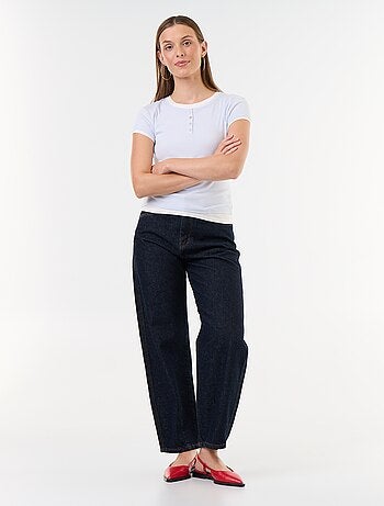 T-shirt effetto 2-in-1 a maniche corte