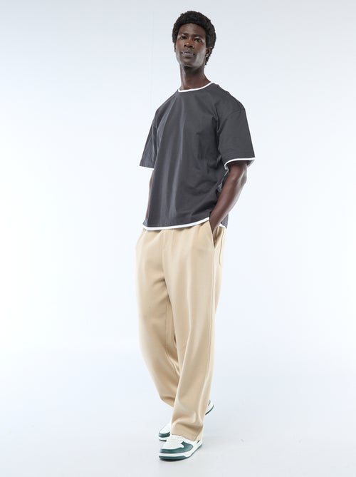 T-shirt effetto 2-in-1 a maniche corte - Kiabi