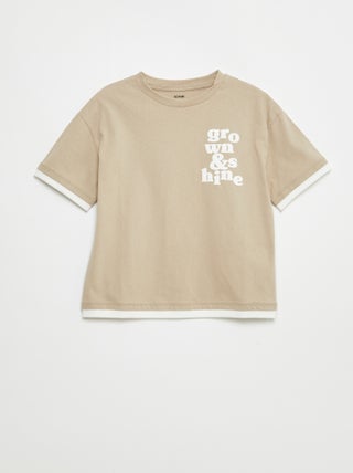 T-shirt effetto 2 in 1
