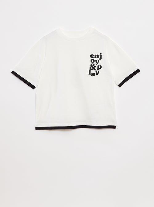 T-shirt effetto 2 in 1 - Kiabi