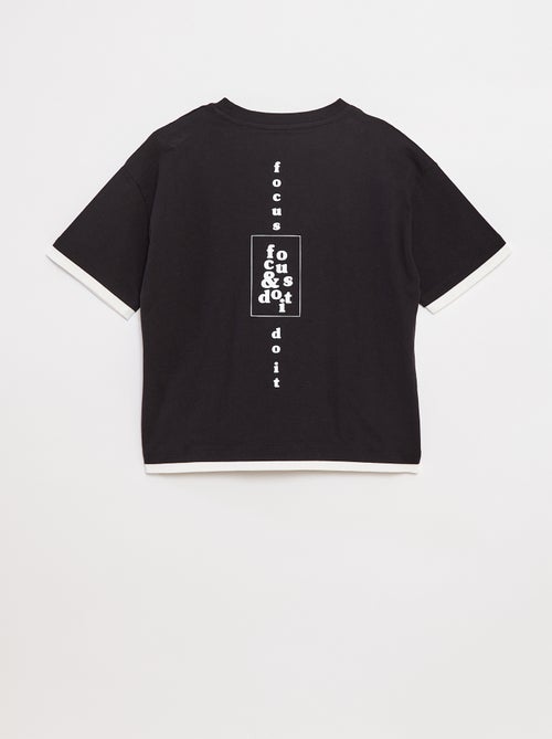 T-shirt effetto 2 in 1 - Kiabi