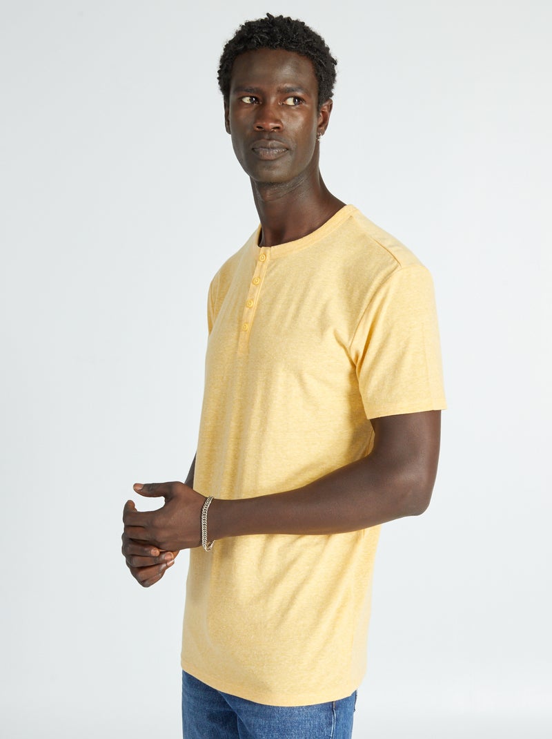 T-shirt effetto screziato GIALLO - Kiabi