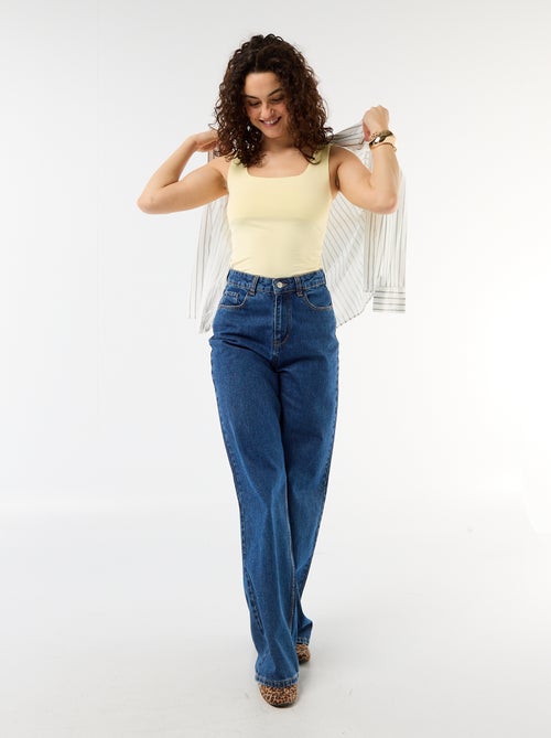 T-shirt elasticizzata con scollo quadrato - Kiabi