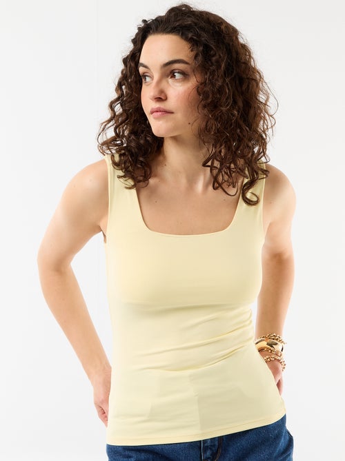 T-shirt elasticizzata con scollo quadrato - Kiabi