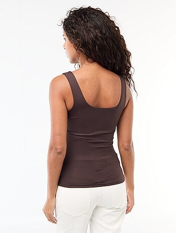 T-shirt elasticizzata con scollo quadrato