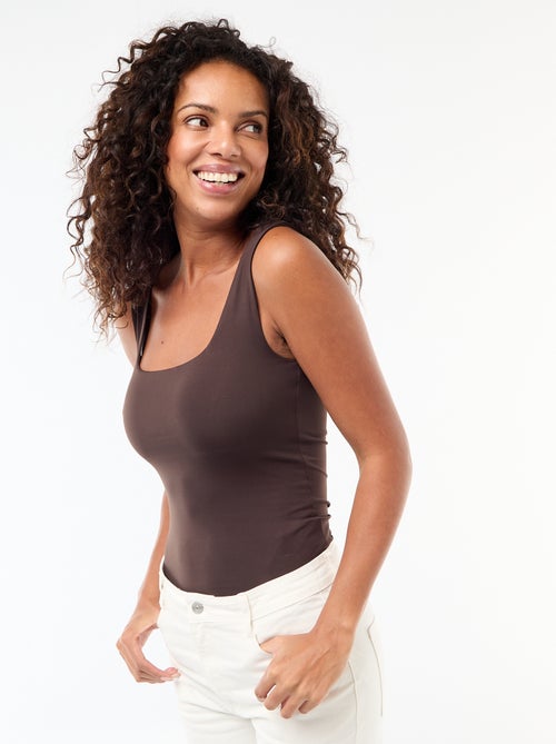 T-shirt elasticizzata con scollo quadrato - Kiabi