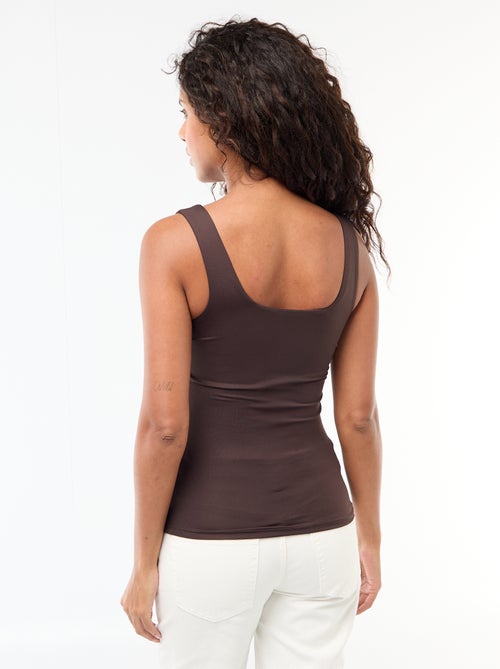 T-shirt elasticizzata con scollo quadrato - Kiabi