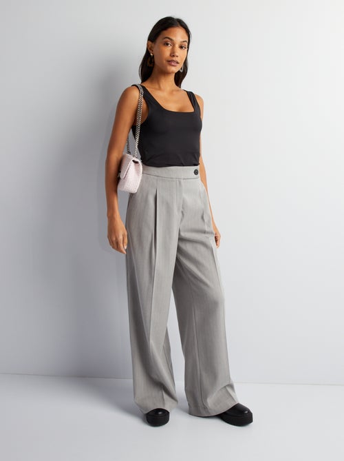 T-shirt elasticizzata con scollo quadrato - Kiabi