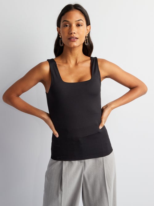 T-shirt elasticizzata con scollo quadrato - Kiabi