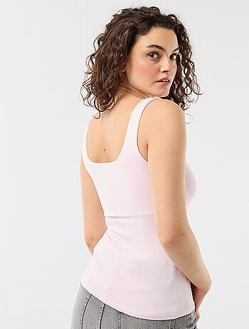 T-shirt elasticizzata con scollo quadrato