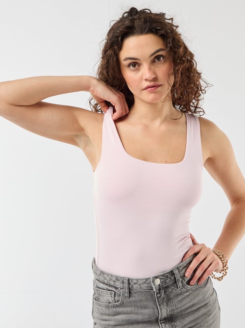 T-shirt elasticizzata con scollo quadrato - Kiabi