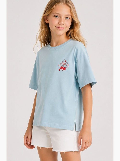 T-shirt elasticizzata in cotone tommy - Kiabi