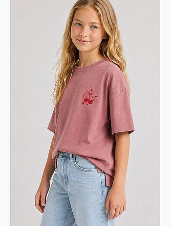 T-shirt elasticizzata in cotone tommy