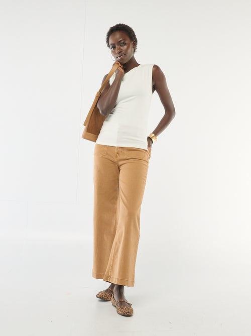 T-shirt elasticizzato tinta unita asimmetrico - Kiabi