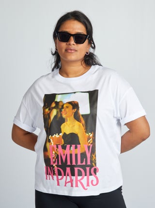 T-shirt 'Emily in Paris' con scollo tondo