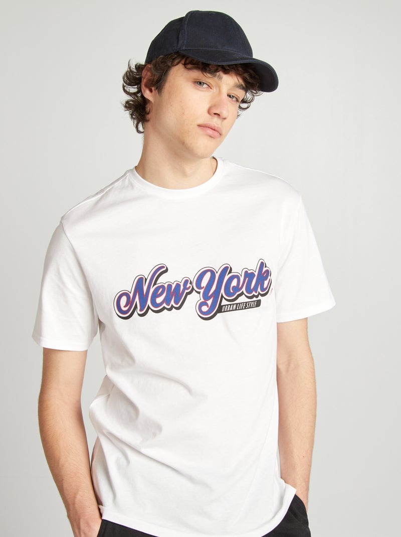 T-shirt en jersey stampato BIANCO - Kiabi