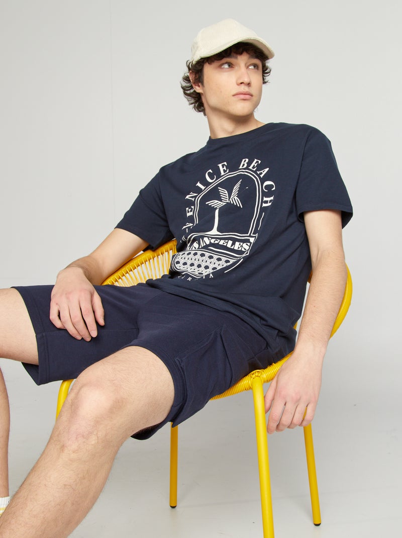 T-shirt en jersey stampato BLU - Kiabi
