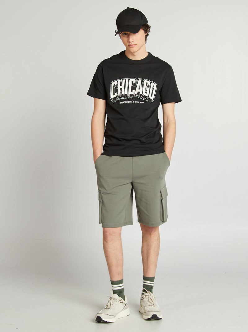 T-shirt en jersey stampato NERO - Kiabi