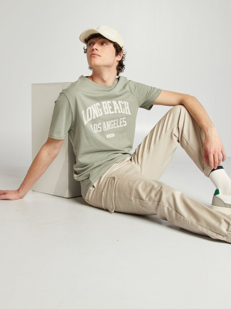 T-shirt en jersey stampato VERDE - Kiabi