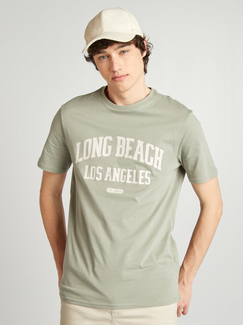 T-shirt en jersey stampato VERDE - Kiabi