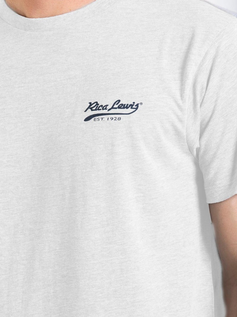 T-shirt essenziale in cotone SIGNAT1 Bianco - Kiabi