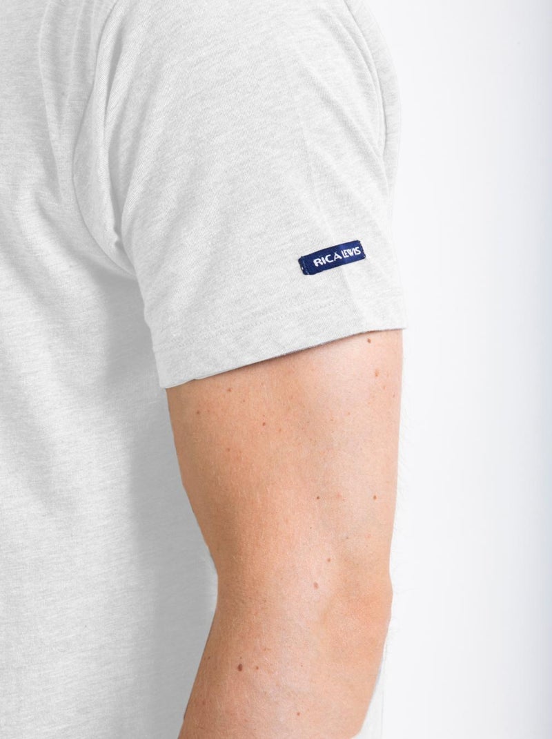 T-shirt essenziale in cotone SIGNAT1 Bianco - Kiabi