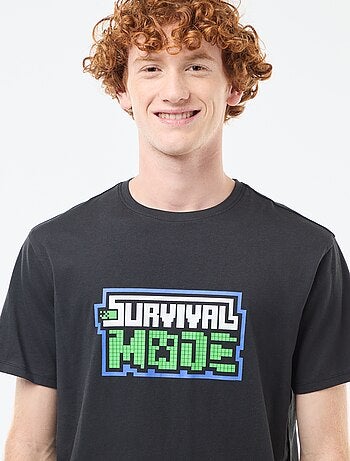 T-shirt 'Fashion UK' 'Minecraft' in cotone