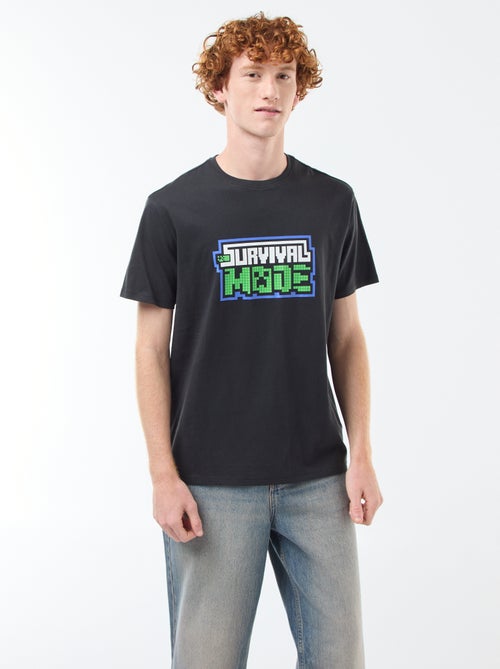 T-shirt 'Fashion UK' 'Minecraft' in cotone - Kiabi