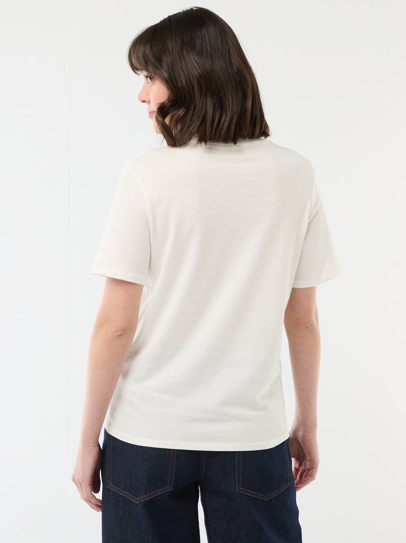 T-shirt 'Festa della Mamma' maniche corte Bianco - Kiabi