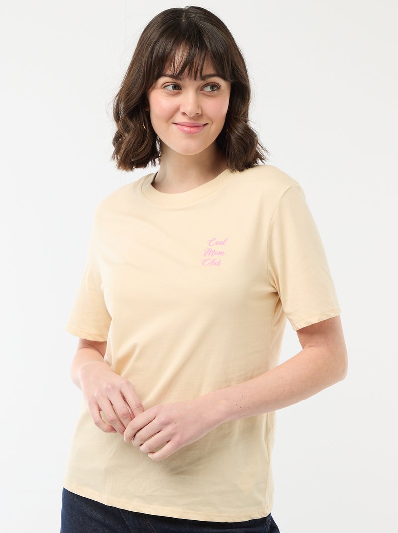 T-shirt 'Festa della Mamma' maniche corte Giallo - Kiabi