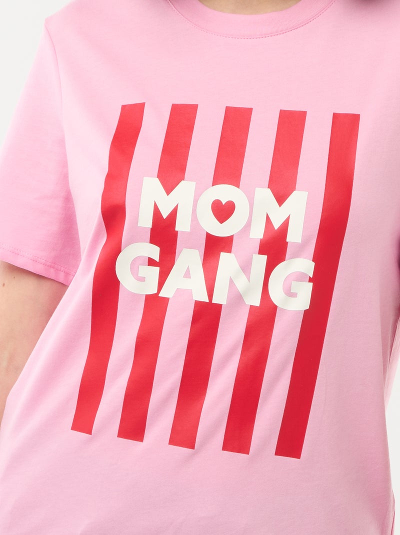 T-shirt 'Festa della Mamma' maniche corte Rosa - Kiabi