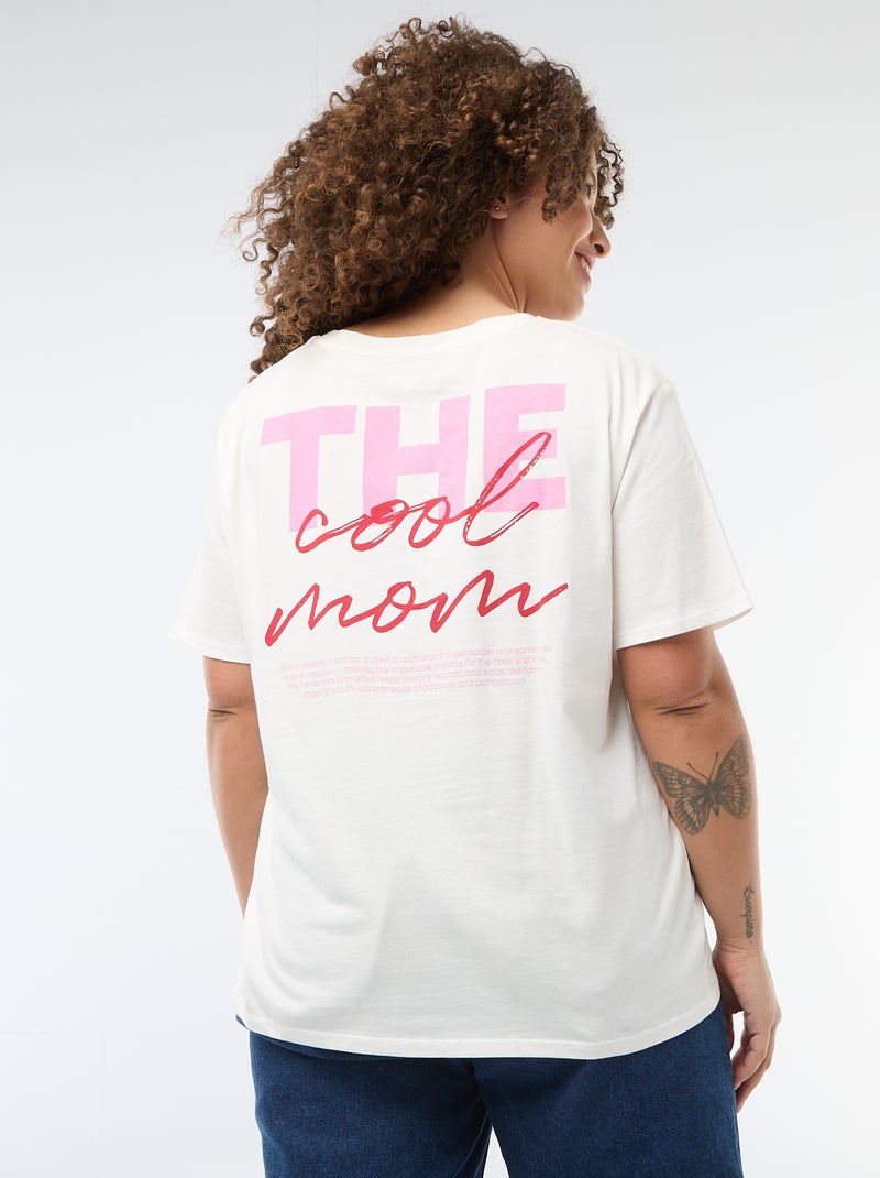 T-shirt "Festa della Mamma" stampata a maniche corte Bianco - Kiabi