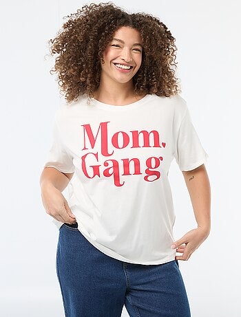 T-shirt 'Festa della Mamma' stampato maniche corte
