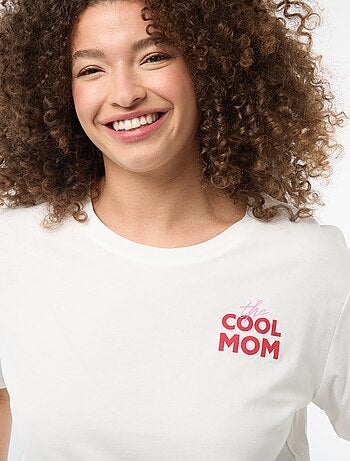 T-shirt 'Festa della Mamma' stampato maniche corte