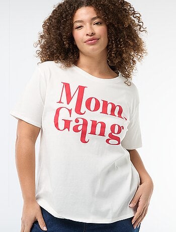 T-shirt 'Festa della Mamma' stampato maniche corte