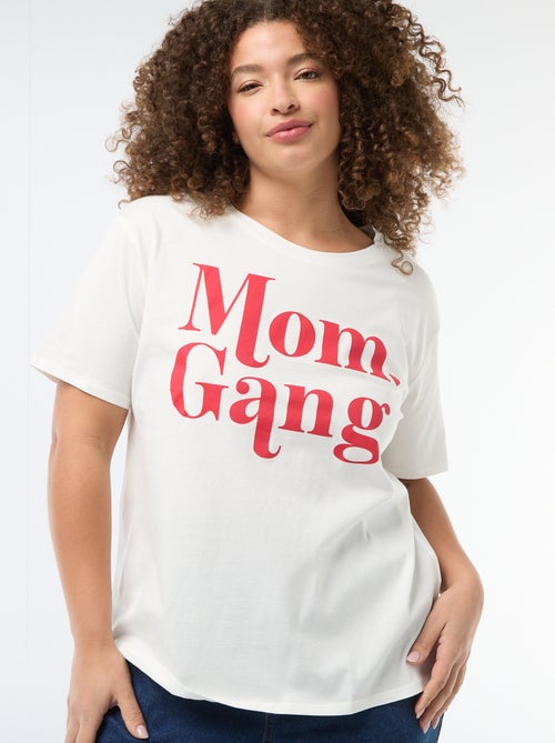 T-shirt 'Festa della Mamma' stampato maniche corte - Kiabi