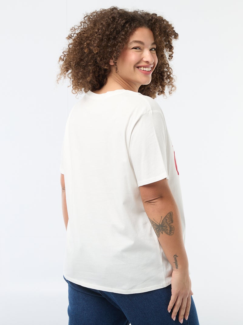 T-shirt 'Festa della Mamma' stampato maniche corte Bianco - Kiabi