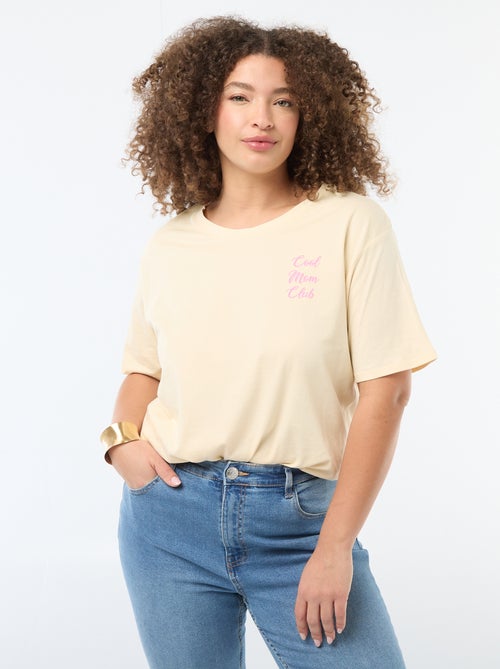 T-shirt 'Festa della Mamma' stampato maniche corte - Kiabi