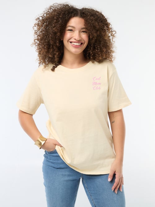 T-shirt 'Festa della Mamma' stampato maniche corte - Kiabi