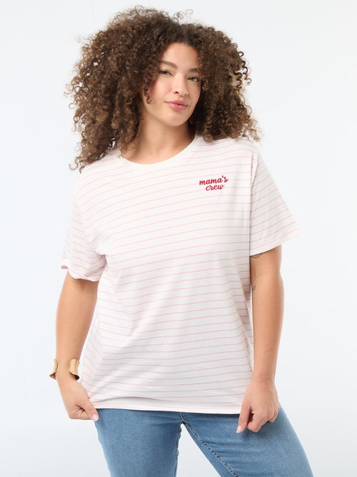 T-shirt 'Festa della Mamma' stampato maniche corte - Kiabi