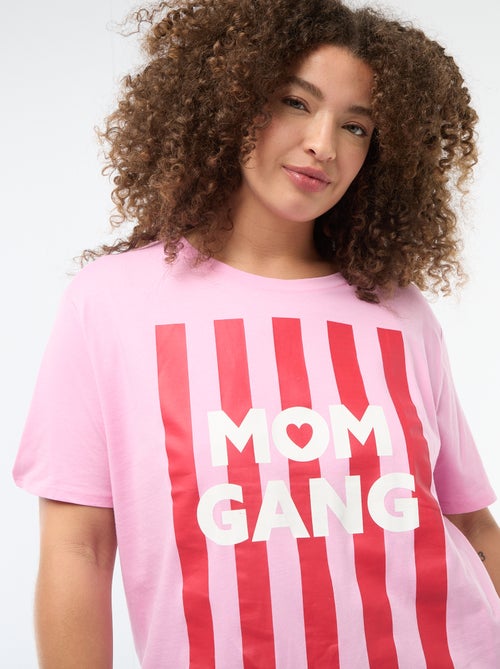 T-shirt 'Festa della Mamma' stampato maniche corte - Kiabi