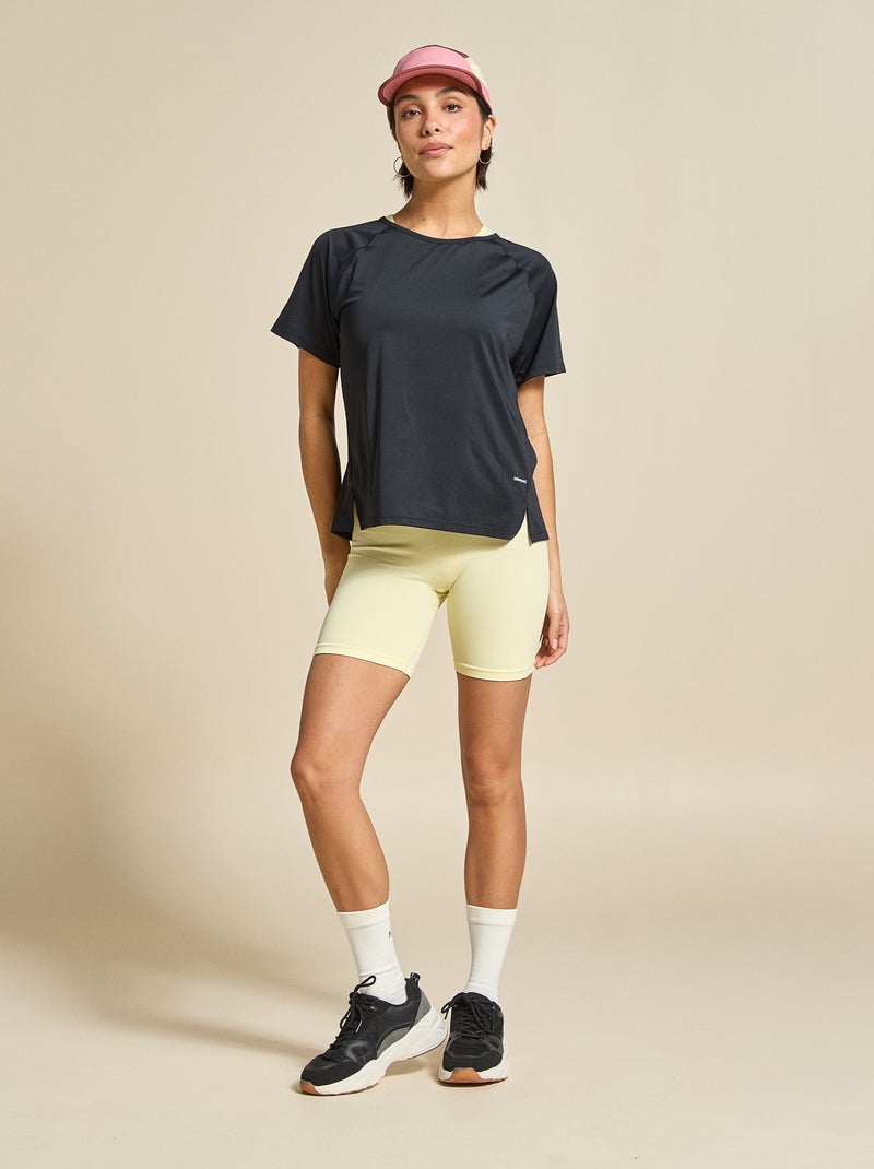 T-shirt fluida con spacco sulla schiena - (ekstract) Nero - Kiabi