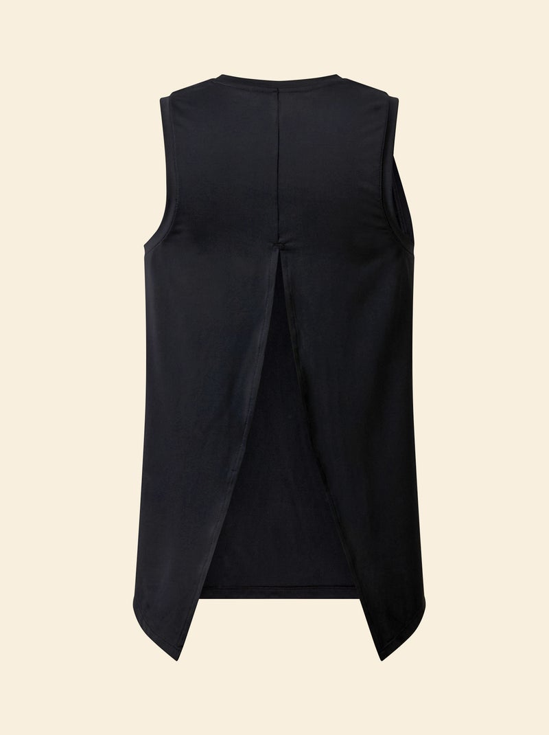 T-shirt fluida con spacco sulla schiena - (ekstract) Nero - Kiabi