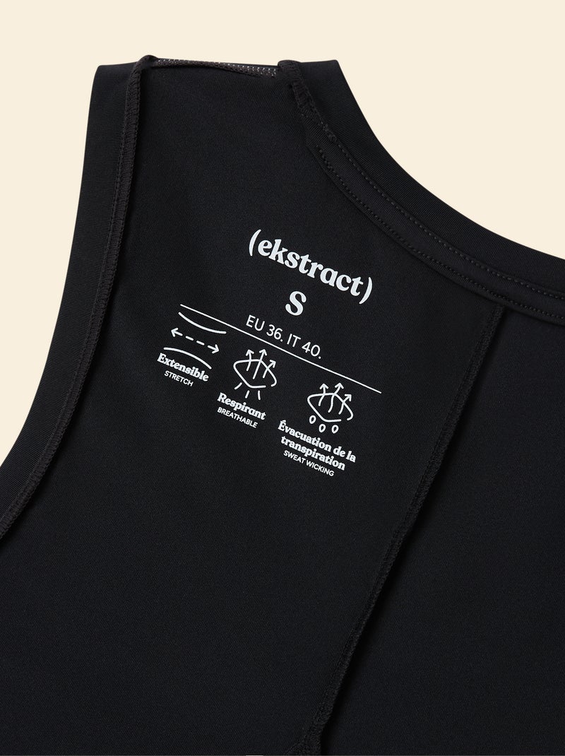 T-shirt fluida con spacco sulla schiena - (ekstract) Nero - Kiabi