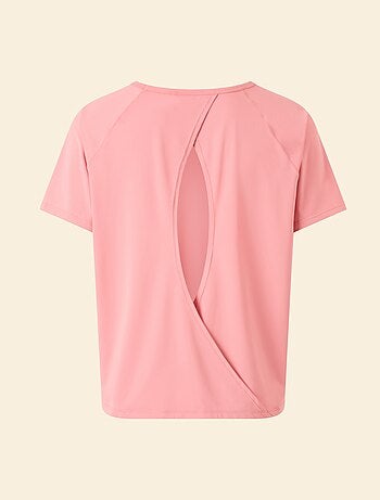 T-shirt fluida con spacco sulla schiena - (ekstract)