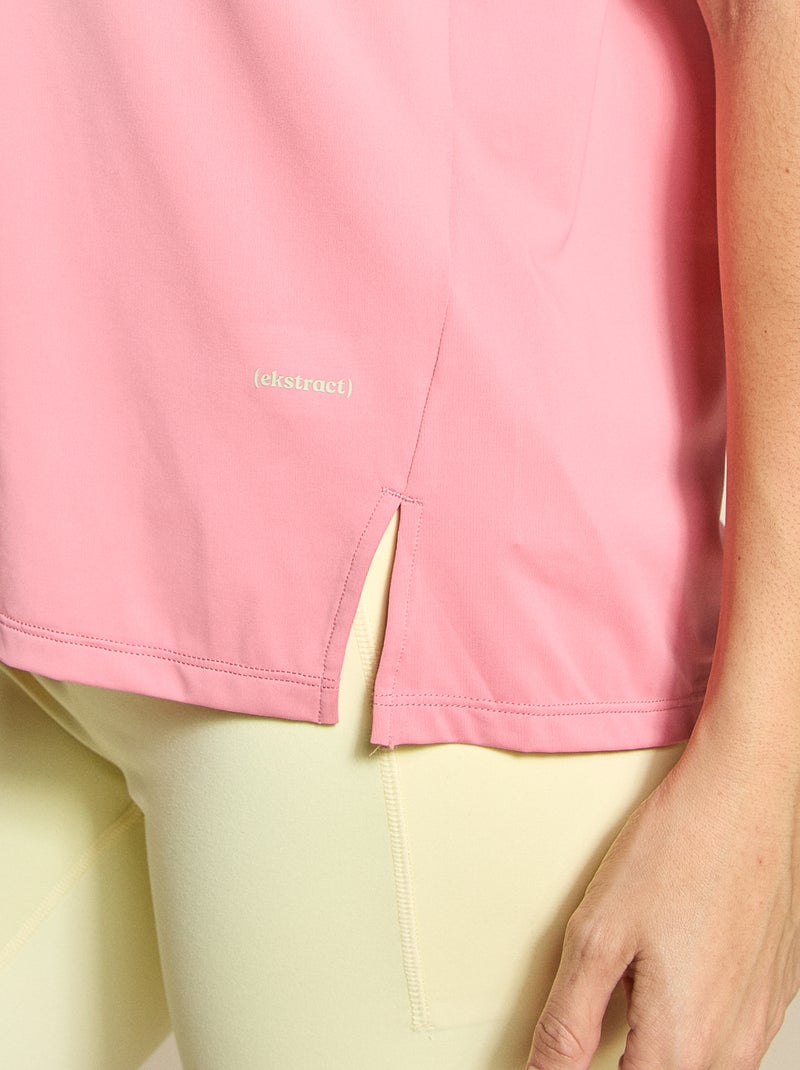T-shirt fluida con spacco sulla schiena - (ekstract) Rosa - Kiabi