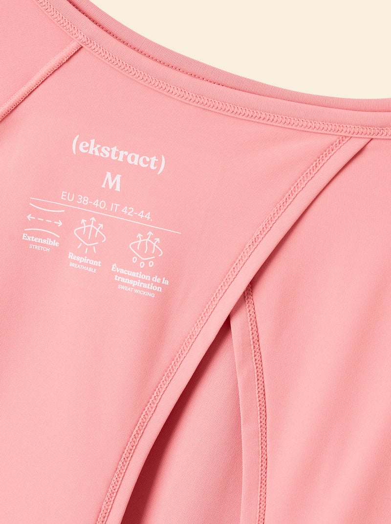 T-shirt fluida con spacco sulla schiena - (ekstract) Rosa - Kiabi
