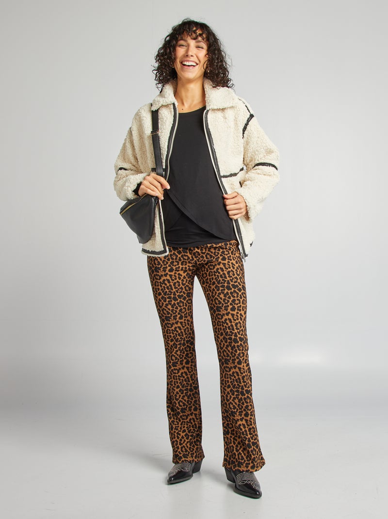 T-shirt fluide da allattamento nero - Kiabi