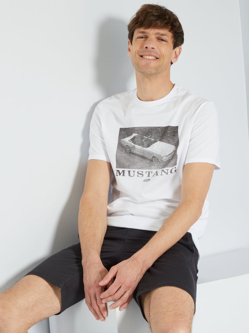 T-shirt 'Ford' Mustang Bianco - Kiabi
