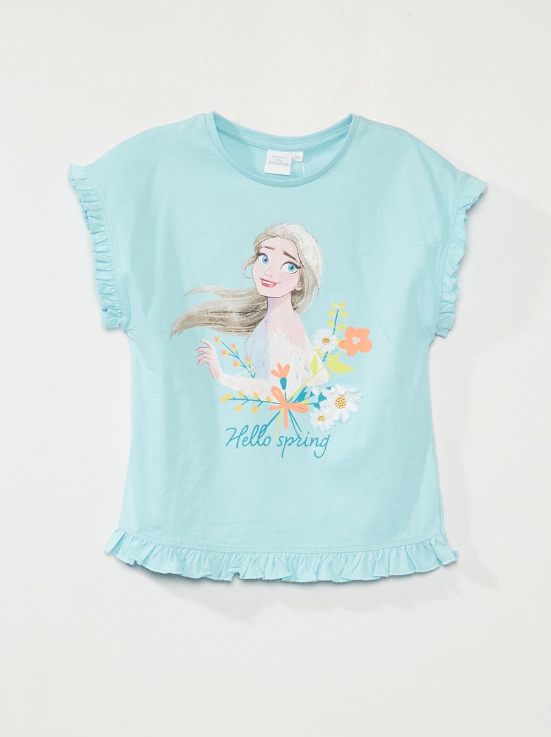 T-shirt 'Frozen' 'Disney' con volant blu - Kiabi